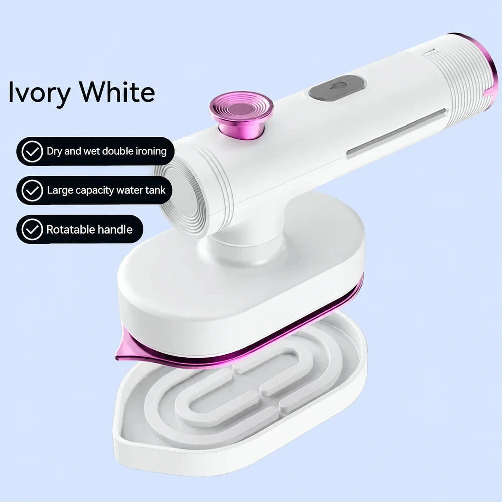 Portable handheld garment steamer close-up