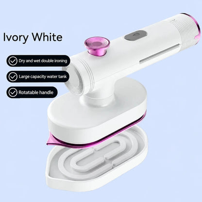 Portable handheld garment steamer close-up